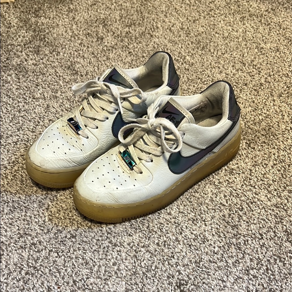 Nike Air Force 1 with holographic details